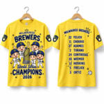 Brewers World Series Champions Cartoon Players Roster 2026 Shirt
