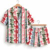 Christmas Bow Coquette Holiday Pajama Set 1
