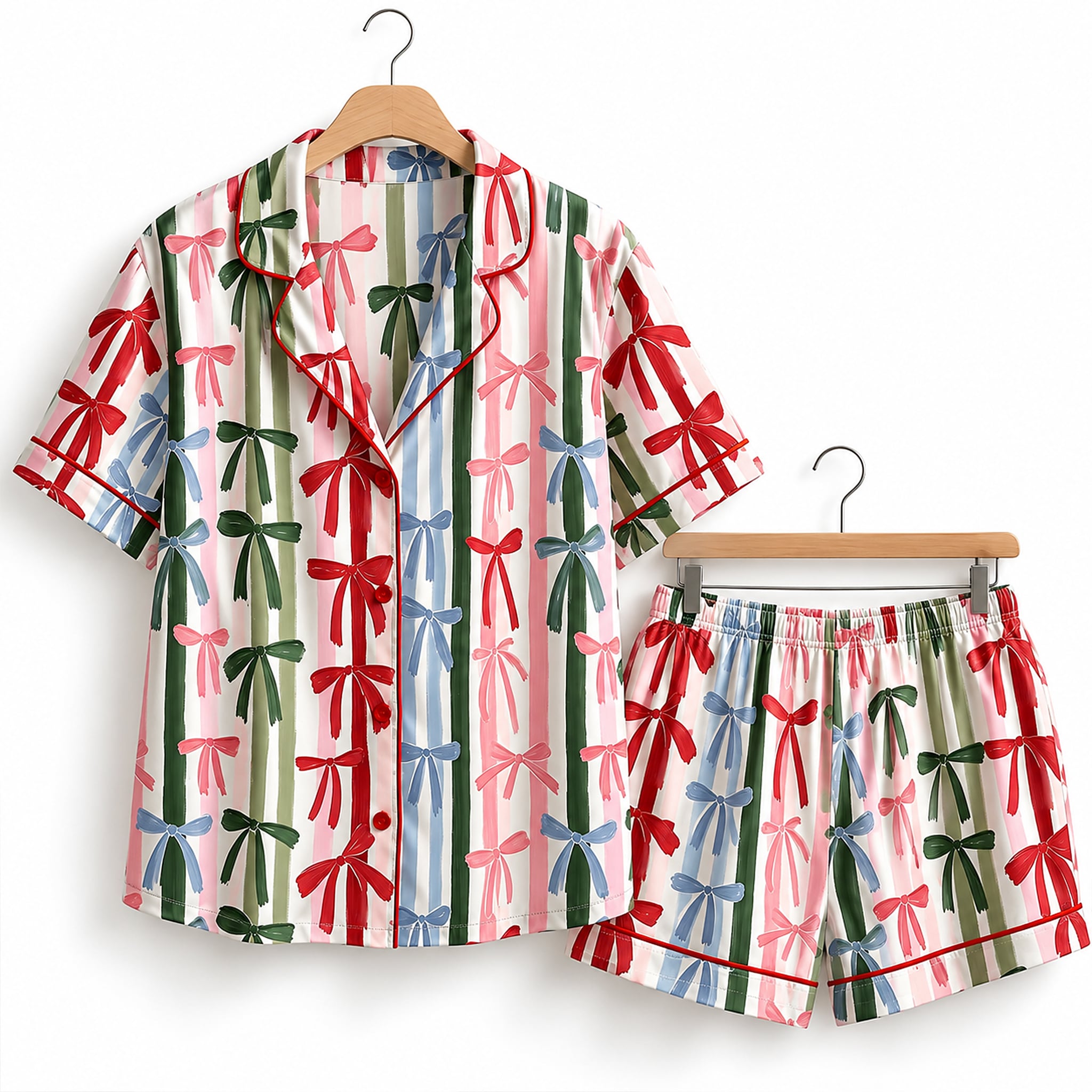Christmas Bow Coquette Holiday Pajama Set 1 Christmas Bow Coquette Holiday Pajama Set 1
