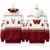 Commanders Reindeer and Tree 2026 Christmas Hoodie 1