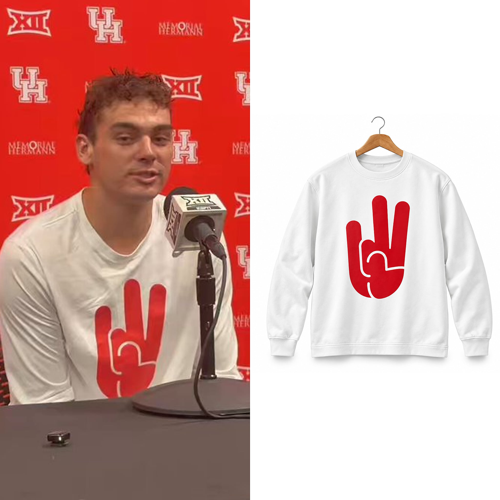 Conner Weigman University Of Houston Hand Sign Conner Weigman Sweatshirt 2 Conner Weigman University Of Houston Hand Sign Conner Weigman Sweatshirt 2