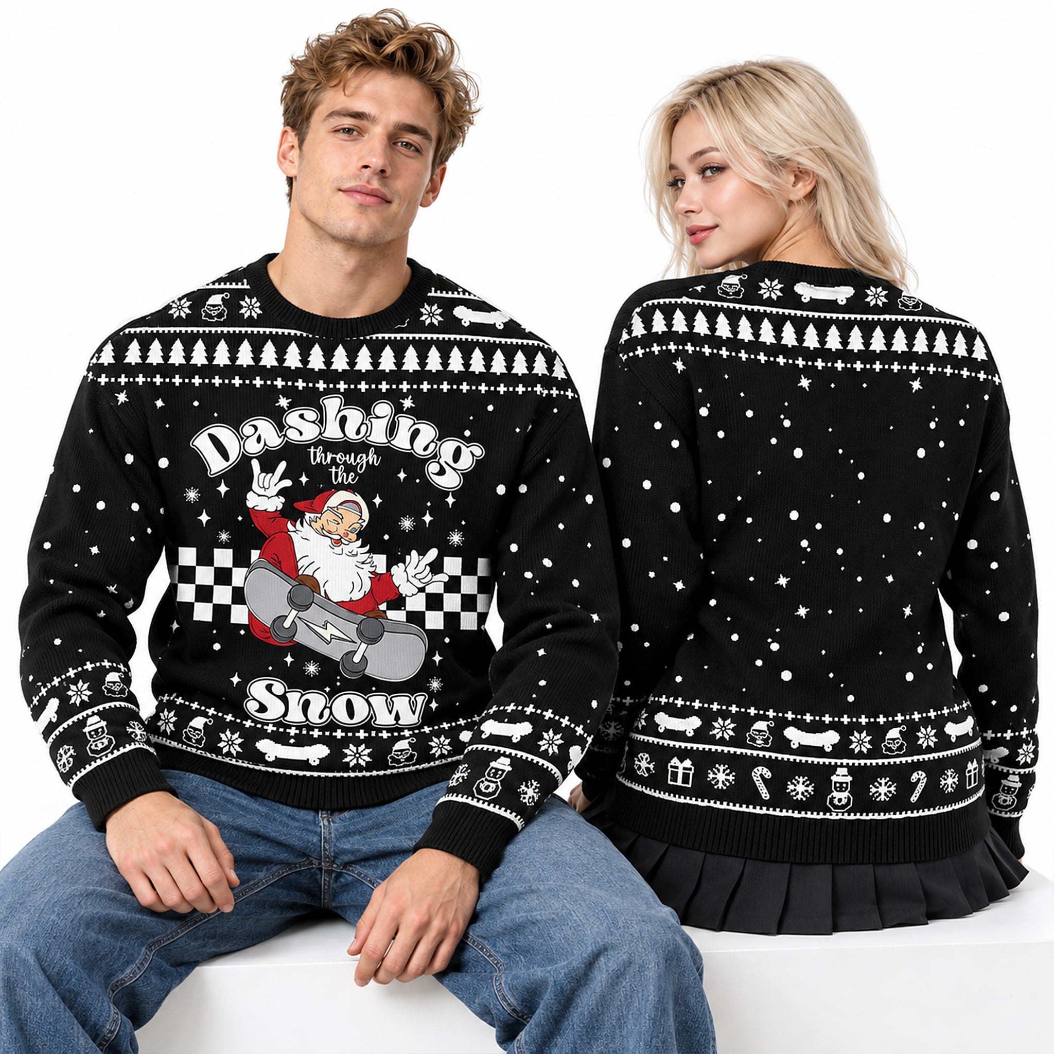 Dashing Through The Santa Snow Ugly Sweater 2026 Christmas 2 Dashing Through The Santa Snow Ugly Sweater 2026 Christmas 2