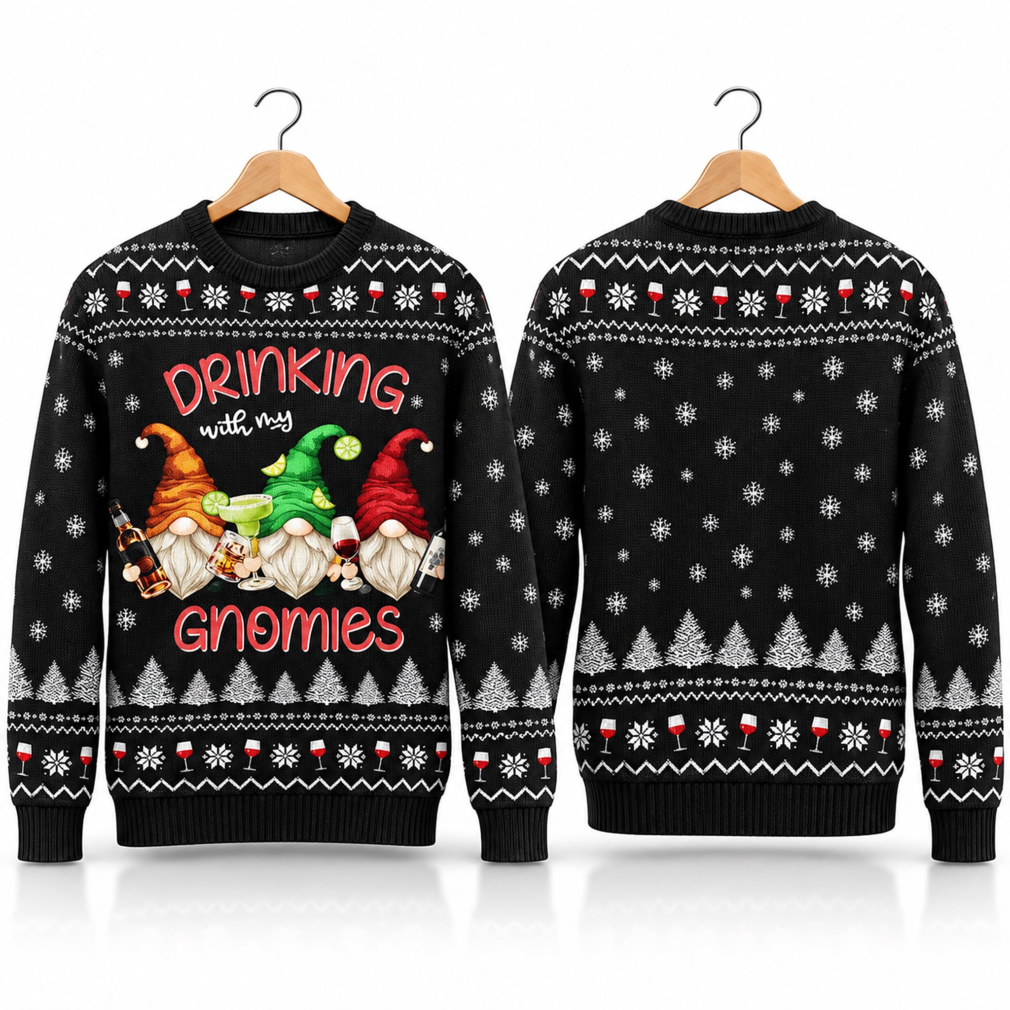 Drinking With My Gnomies Ugly Sweater 2026 Christmas 1 Drinking With My Gnomies Ugly Sweater 2026 Christmas 1