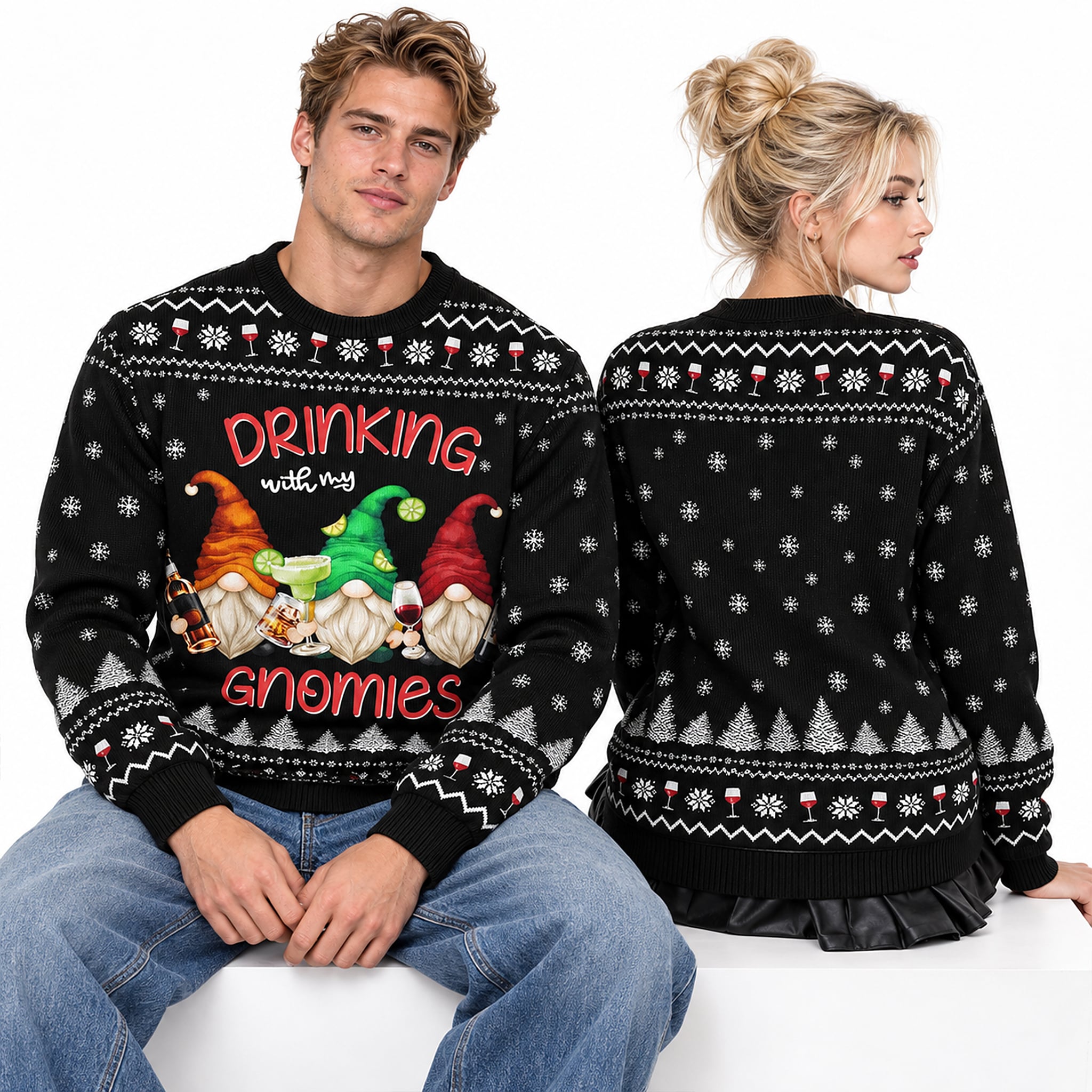 Drinking With My Gnomies Ugly Sweater 2026 Christmas 2 Drinking With My Gnomies Ugly Sweater 2026 Christmas 2
