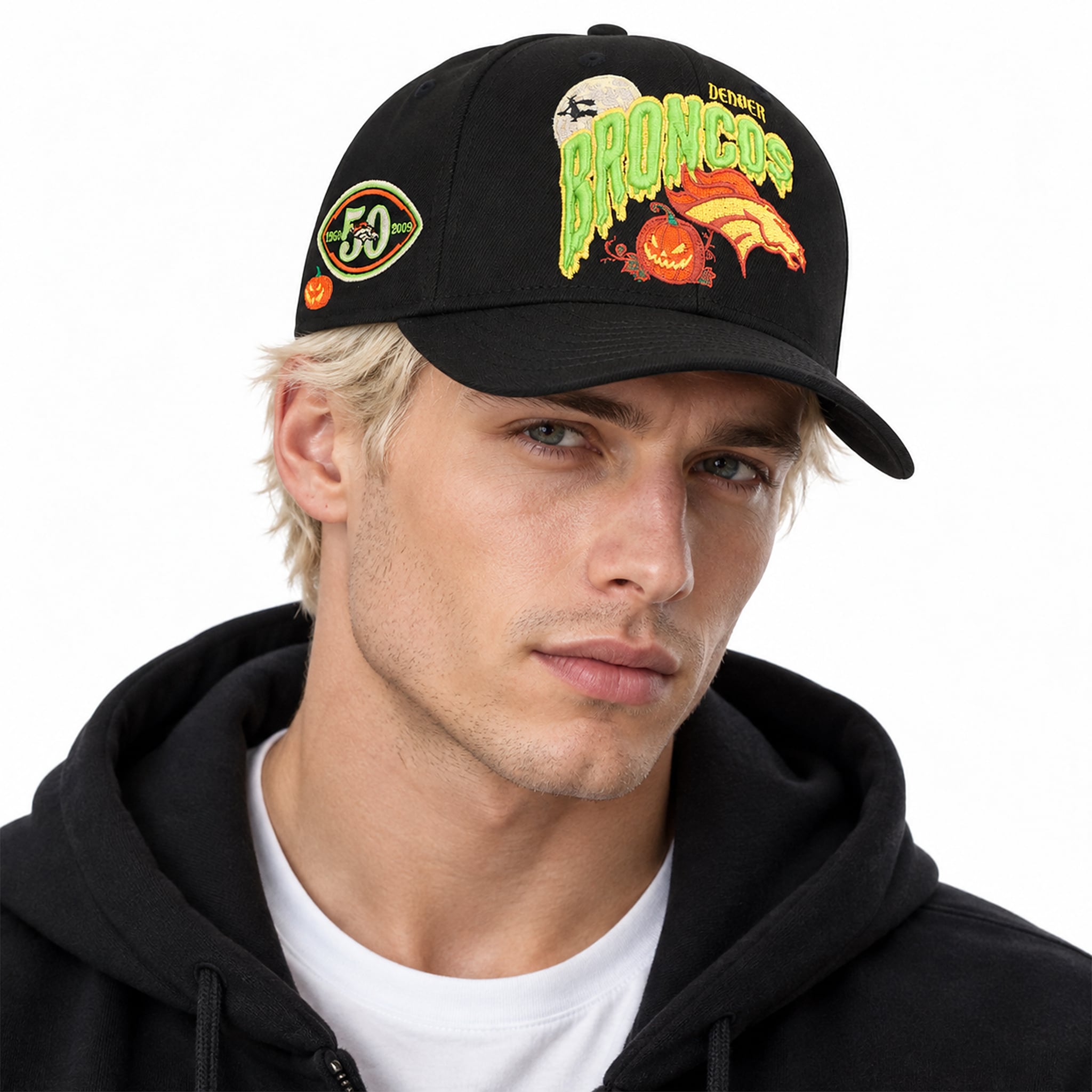 Broncos 50th Anniversary Pumpkin Halloween 2026 Hat Broncos 50th Anniversary Pumpkin Halloween 2026 Hat
