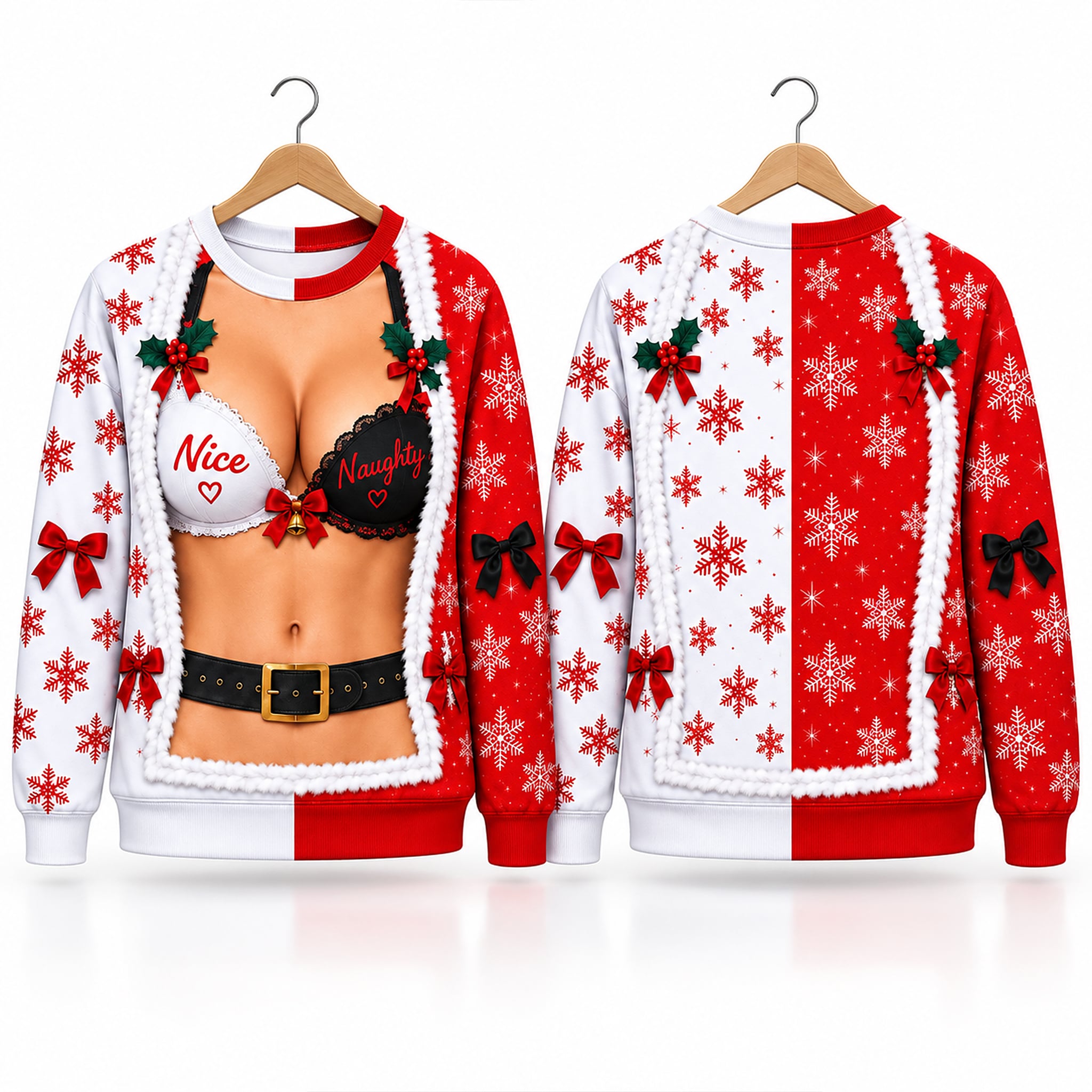 Funny Nice Naughty Lingerie Christmas 2026 Ugly Sweater 1 Funny Nice Naughty Lingerie Christmas 2026 Ugly Sweater 1