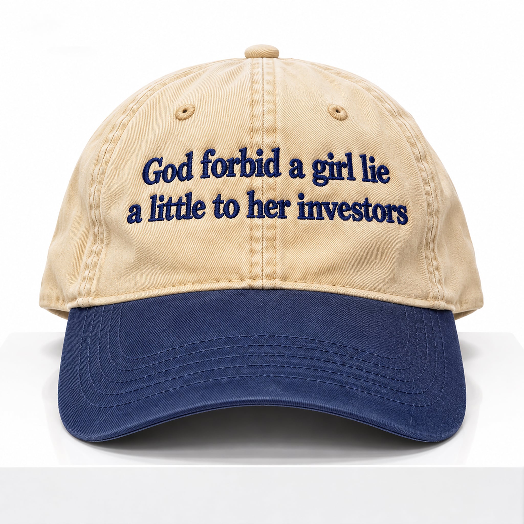 God Forbid A Girl Lie A Little To Her Investors Hat 1 God Forbid A Girl Lie A Little To Her Investors Hat 1