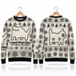 I Need Ibuprofen Cat Ugly Sweater 2026 Christmas