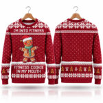 I'm Into Fitness Fitness Cookie In My Mouth Ugly Sweater 2026 Christmas