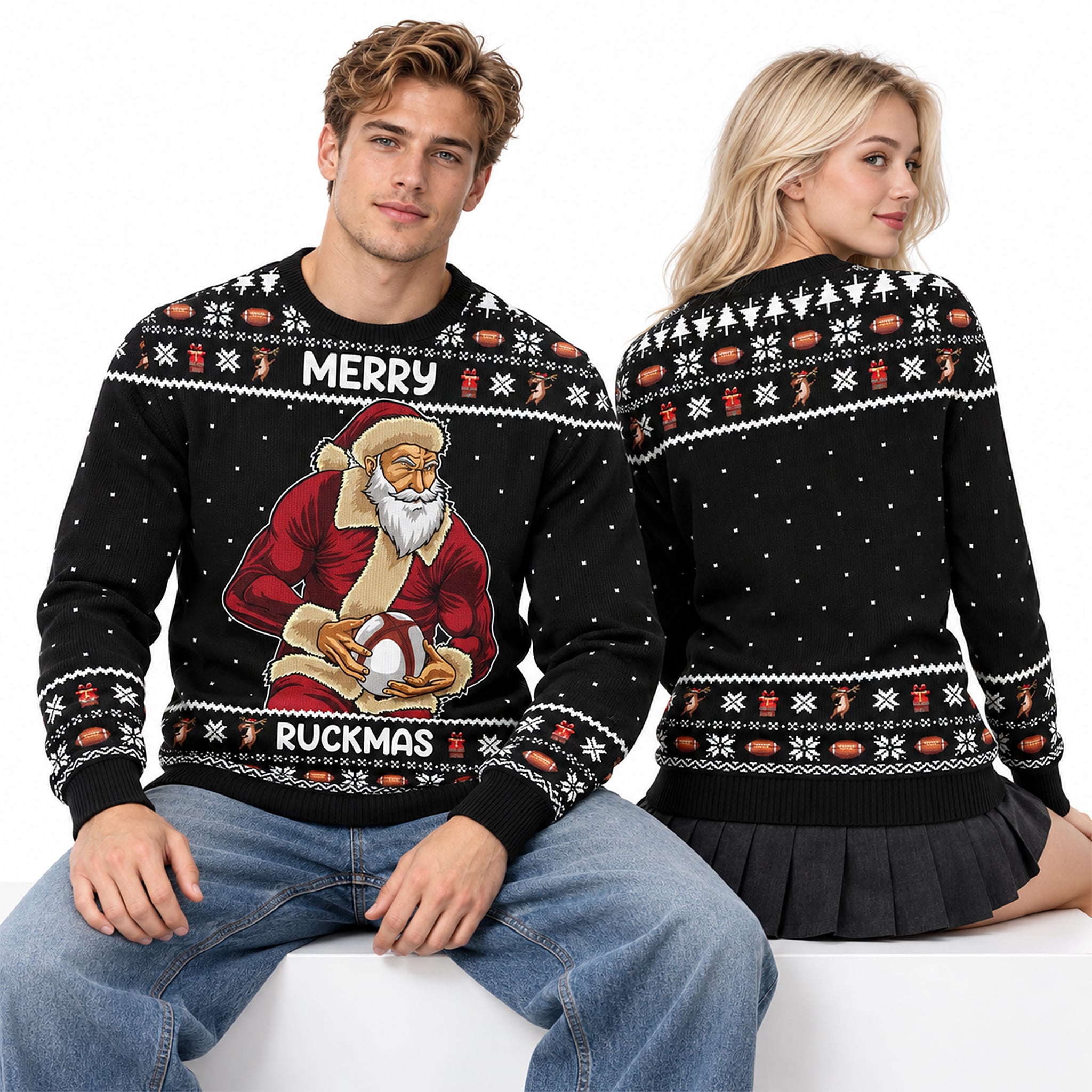 Merry Ruckmas Rugby Coach Santa Ugly Sweater 2026 Christmas 2 Merry Ruckmas Rugby Coach Santa Ugly Sweater 2026 Christmas 2