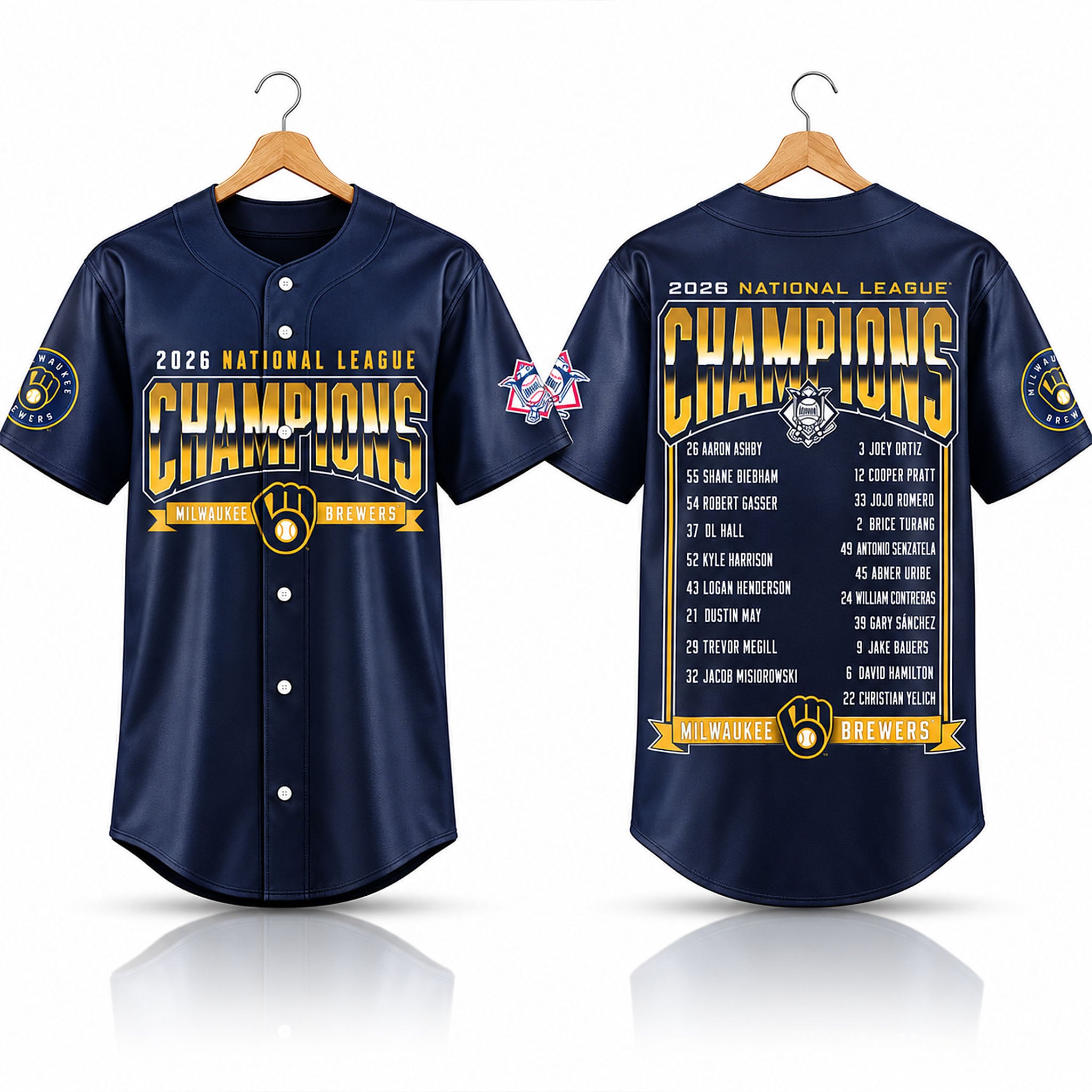 Milwaukee Baseball National League Champions 2026 Jersey 1 Milwaukee Baseball National League Champions 2026 Jersey 1