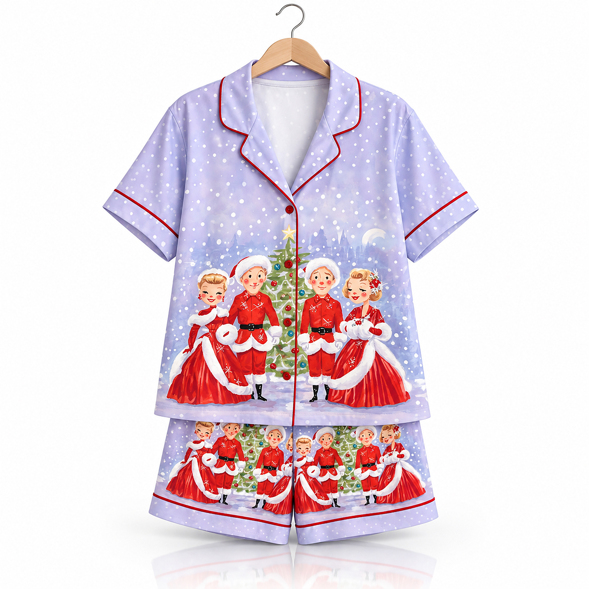 Mr And Mrs Santa Claus White Christmas Pajama Set 1 Mr And Mrs Santa Claus White Christmas Pajama Set 1