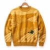Mustard Yellow Farm Landscape Knit Sweater 1