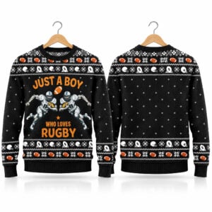 Just A Boy Who Love Rugby Ugly Sweater 2026 Christmas 1
