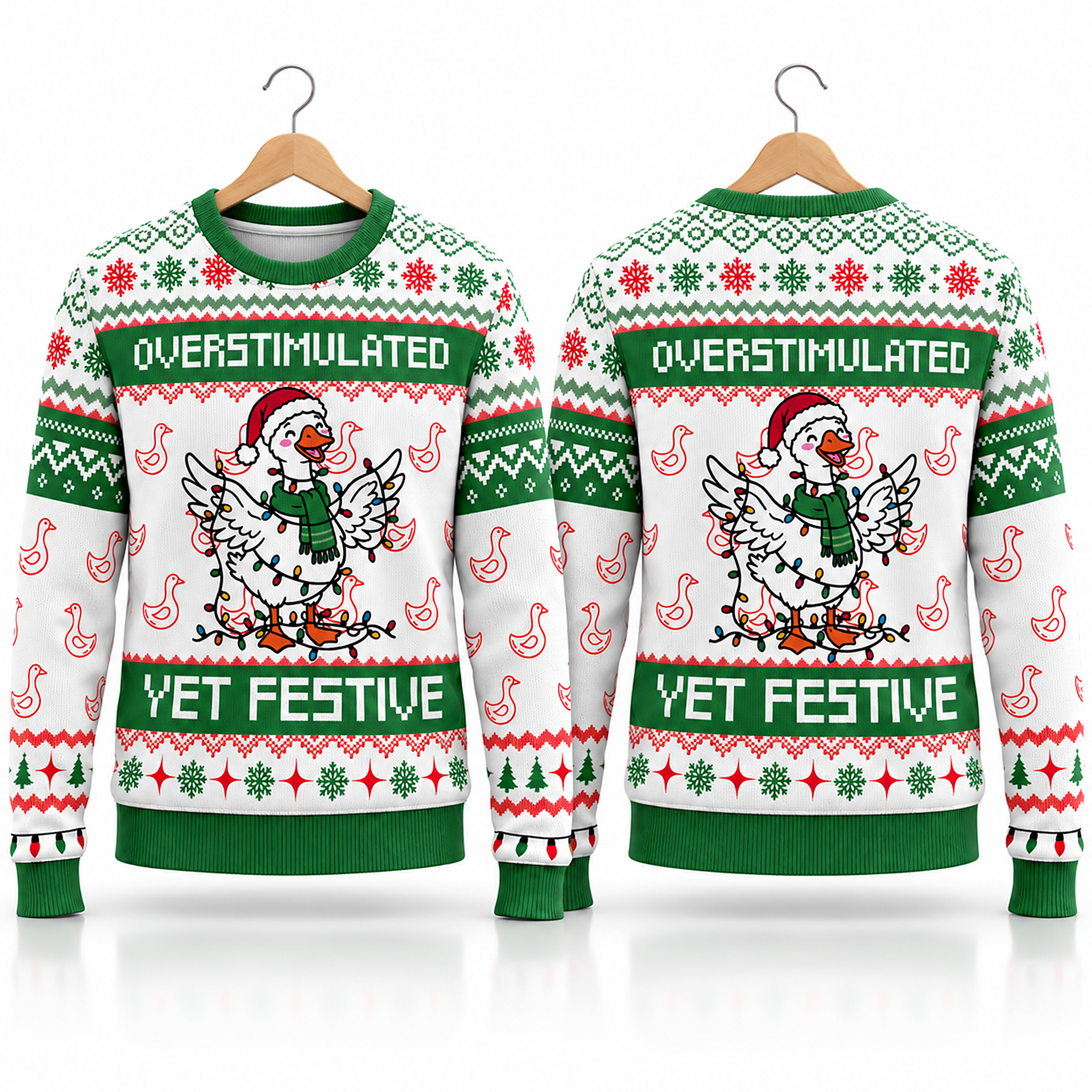 Overstimulated Yet Festive Ugly Sweater 2026 Christmas 1 Overstimulated Yet Festive Ugly Sweater 2026 Christmas 1