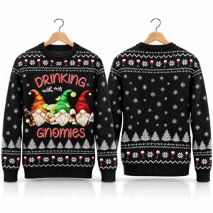 Drinking With My Gnomies Ugly Sweater 2026 Christmas 1