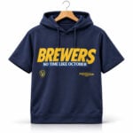Pat Murphy Brewers No Time Like October 2026 Postseason Short Sleeve Hoodie