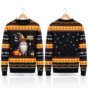 Octocber Wizard Gnome Halloween 2026 Ugly Sweater 1