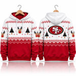 SF 49ers Reindeer and Tree 2026 Christmas Hoodie