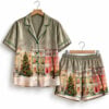 Snowy Christmas Village Pajama Set 1