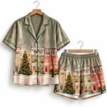 Snowy Christmas Village Pajama Set