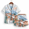 Snowy Mountain Chalet Holiday Pajama Set 1