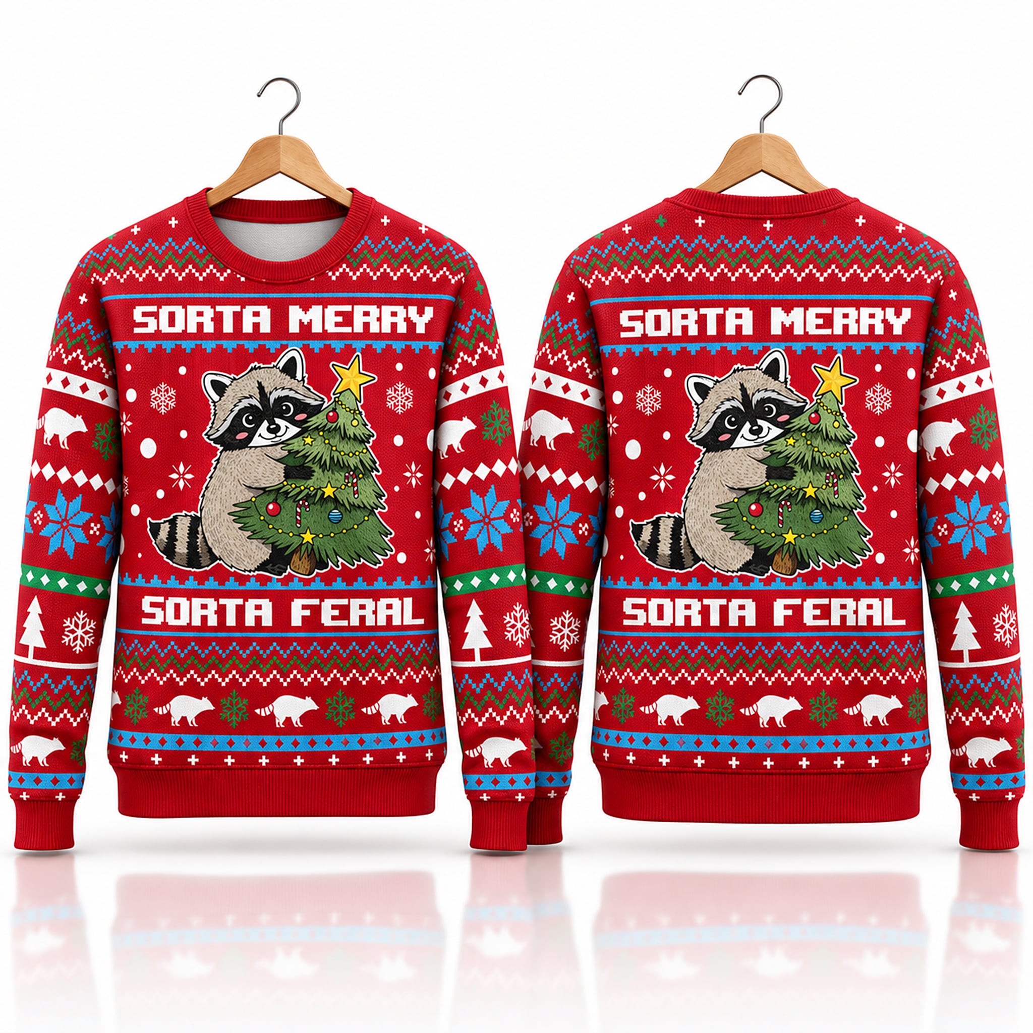 Sorta Merry Sorta Feral Ugly Sweater 2026 Christmas 1 Sorta Merry Sorta Feral Ugly Sweater 2026 Christmas 1