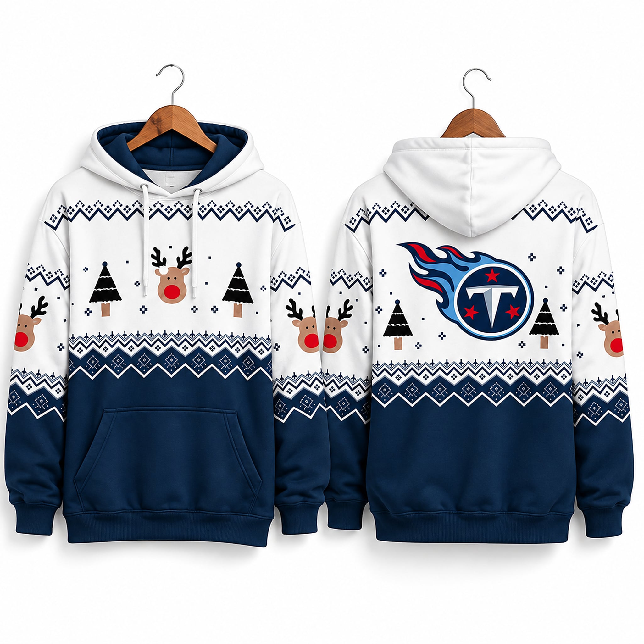 Titans Reindeer and Tree 2026 Christmas Hoodie 1 Titans Reindeer and Tree 2026 Christmas Hoodie 1