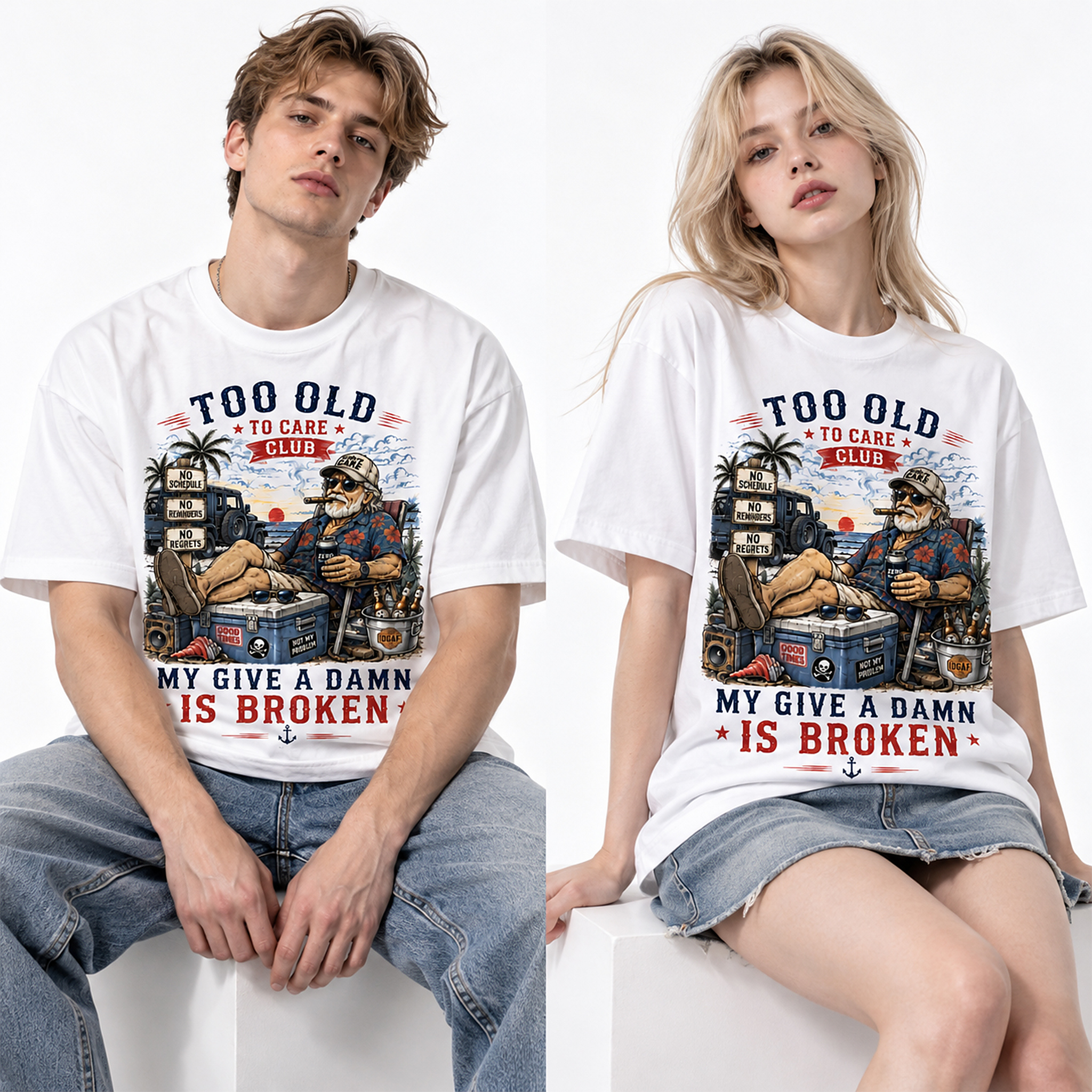Too Old To Care Club My Give A Damn Is Broken Shirt 2 Too Old To Care Club My Give A Damn Is Broken Shirt 2