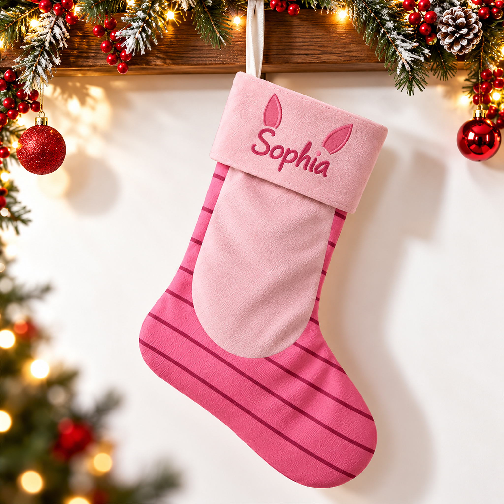 Winnie the Pooh Piglet Christmas Stocking 2 Winnie the Pooh Piglet Christmas Stocking 2