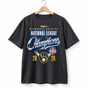 Brewers National League Champions 2026 Locker Room Shirt 1