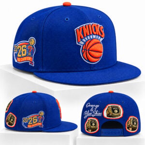 Spike Lee Knicks Orange and Blue Skies Rings 2026 Champions Hat 0