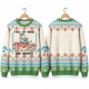 2026 Full Of Rage and Whimsy Ugly Christmas Sweater 1