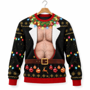 Hairy Fat Man Naughty Ugly Sweater 2026 Christmas 1