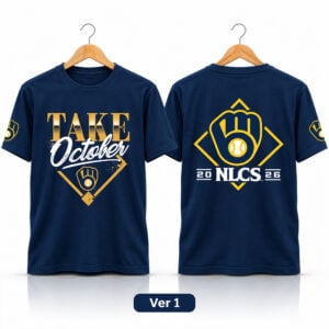Brewers 2026 NLCS Champions Locker Room Take October Shirt 1