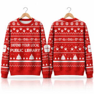 Defend Your Local Public Library Ugly Sweater 2026 Christmas 1